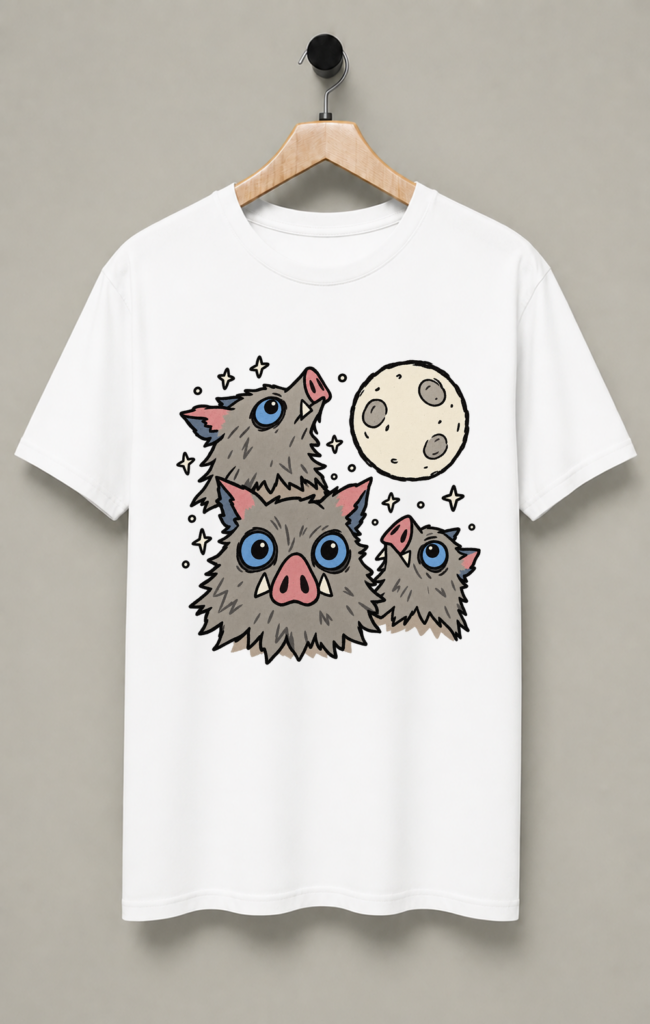 Inosuke Hashibira Three Wolf T-Shirt