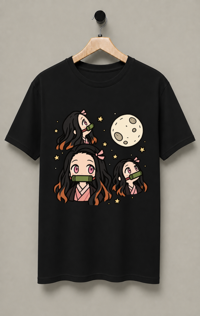 Nezuko Kamado Three Wolf T-Shirt