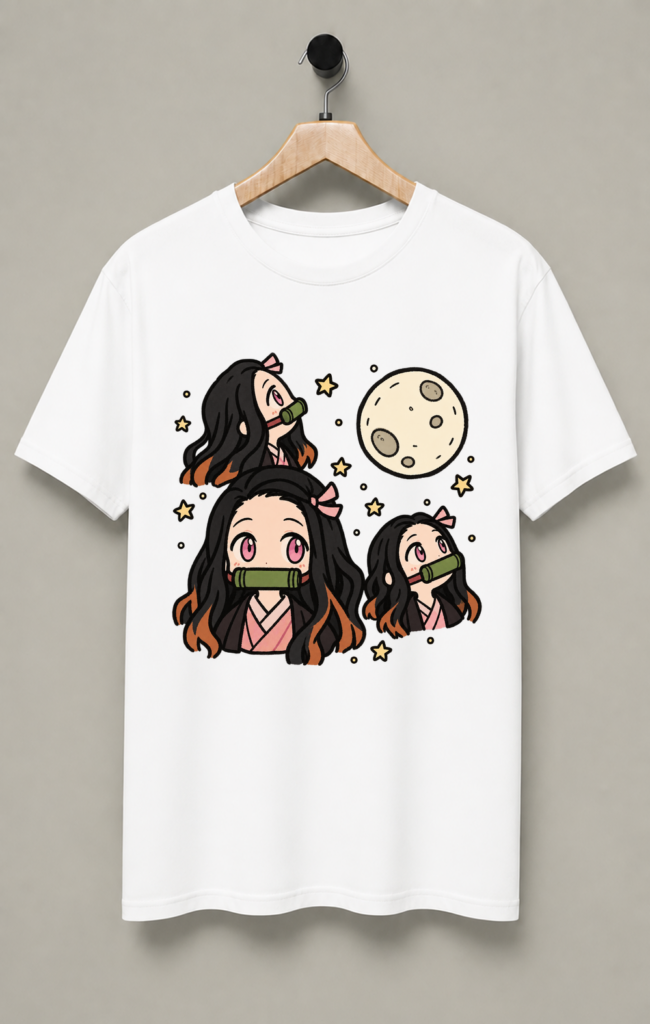 Nezuko Kamado Three Wolf T-Shirt