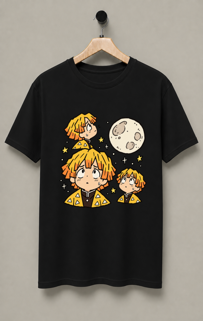 Zenitsu Agatsuma Three Wolf T-Shirt